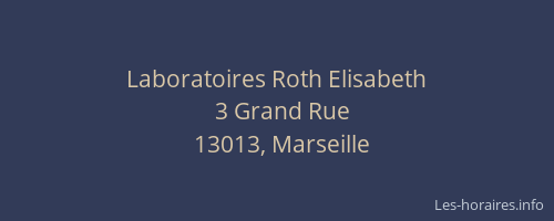 Laboratoires Roth Elisabeth