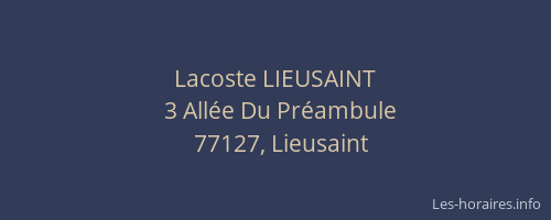 Lacoste LIEUSAINT