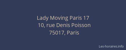 Lady Moving Paris 17