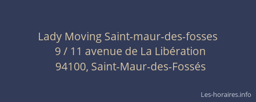 Lady Moving Saint-maur-des-fosses