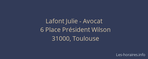 Lafont Julie - Avocat