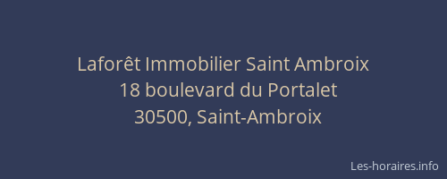 Laforêt Immobilier Saint Ambroix