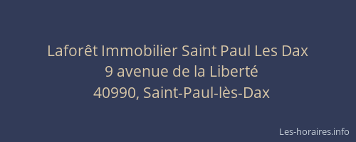 Laforêt Immobilier Saint Paul Les Dax