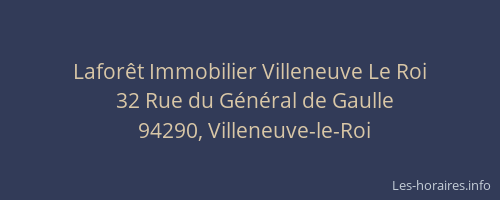 Laforêt Immobilier Villeneuve Le Roi
