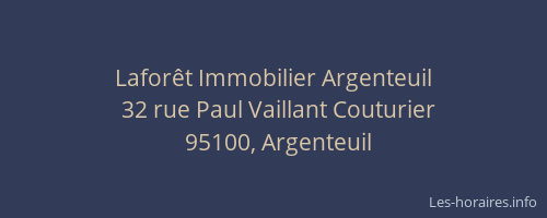 Laforêt Immobilier Argenteuil