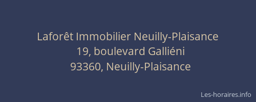 Laforêt Immobilier Neuilly-Plaisance