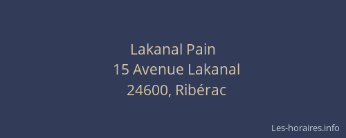 Lakanal Pain