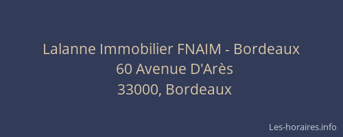 Lalanne Immobilier FNAIM - Bordeaux