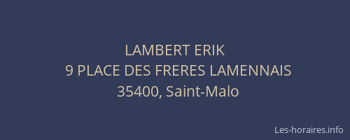 LAMBERT ERIK