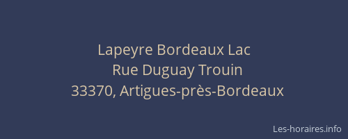 Lapeyre Bordeaux Lac