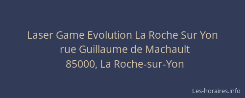 Laser Game Evolution La Roche Sur Yon