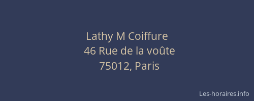 Lathy M Coiffure