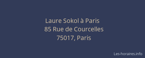 Laure Sokol à Paris