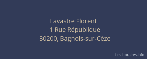 Lavastre Florent