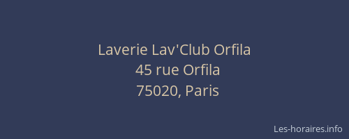 Laverie Lav'Club Orfila