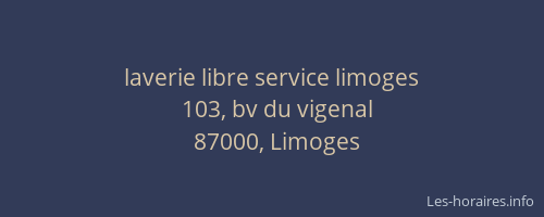 laverie libre service limoges