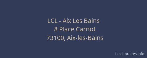LCL - Aix Les Bains