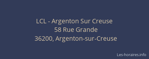 LCL - Argenton Sur Creuse