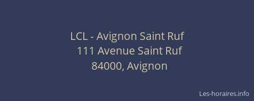 LCL - Avignon Saint Ruf