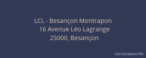 LCL - Besançon Montrapon