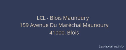 LCL - Blois Maunoury