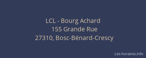 LCL - Bourg Achard