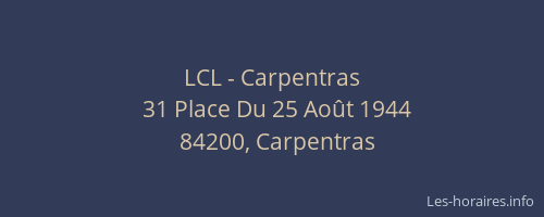 LCL - Carpentras