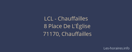 LCL - Chauffailles