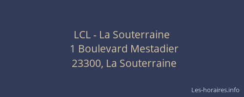 LCL - La Souterraine