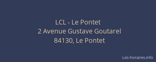LCL - Le Pontet