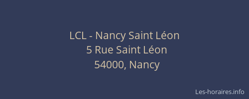 LCL - Nancy Saint Léon
