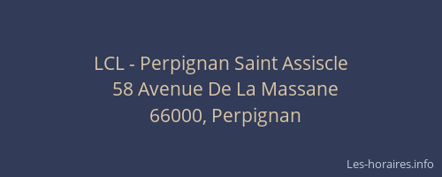 LCL - Perpignan Saint Assiscle