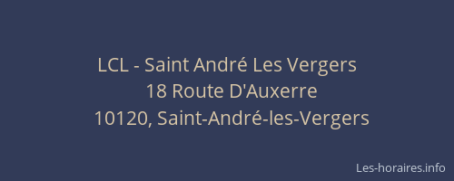 LCL - Saint André Les Vergers