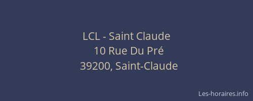 LCL - Saint Claude