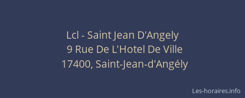 Lcl - Saint Jean D'Angely