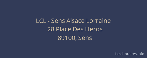 LCL - Sens Alsace Lorraine