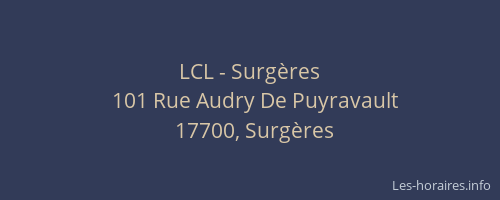 LCL - Surgères