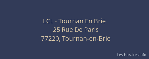 LCL - Tournan En Brie