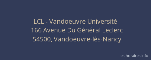 LCL - Vandoeuvre Université