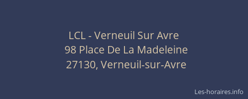 LCL - Verneuil Sur Avre
