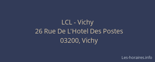 LCL - Vichy