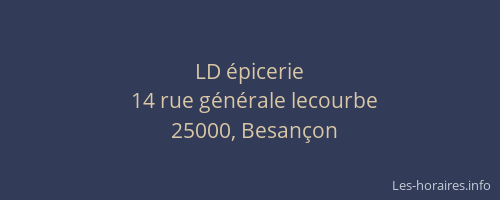 LD épicerie