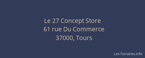 Le 27 Concept Store