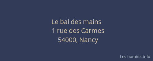 Le bal des mains