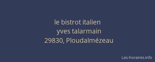 le bistrot italien