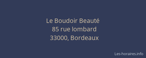 Le Boudoir Beauté