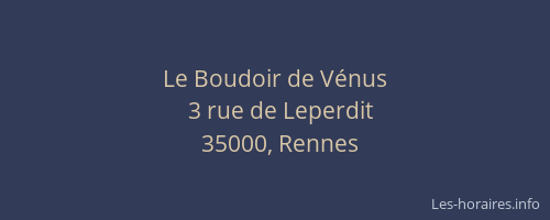 Le Boudoir de Vénus