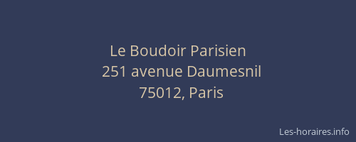 Le Boudoir Parisien