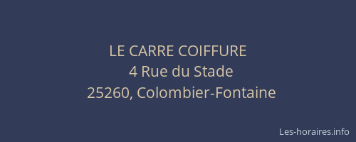 LE CARRE COIFFURE