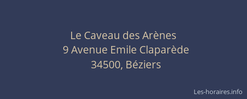 Le Caveau des Arènes